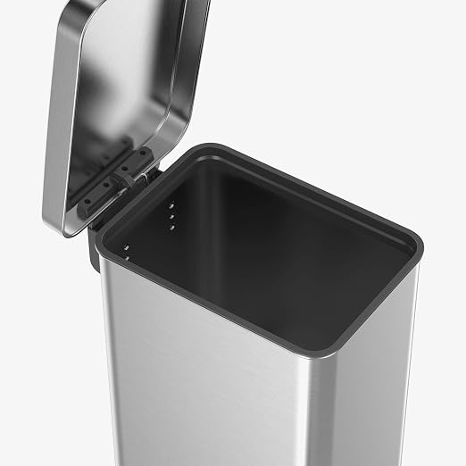 QUALIAZERO 50L / 13 Gallon Stainless Steel Step-On Kitchen Trash Can Soft-Close - Image 6