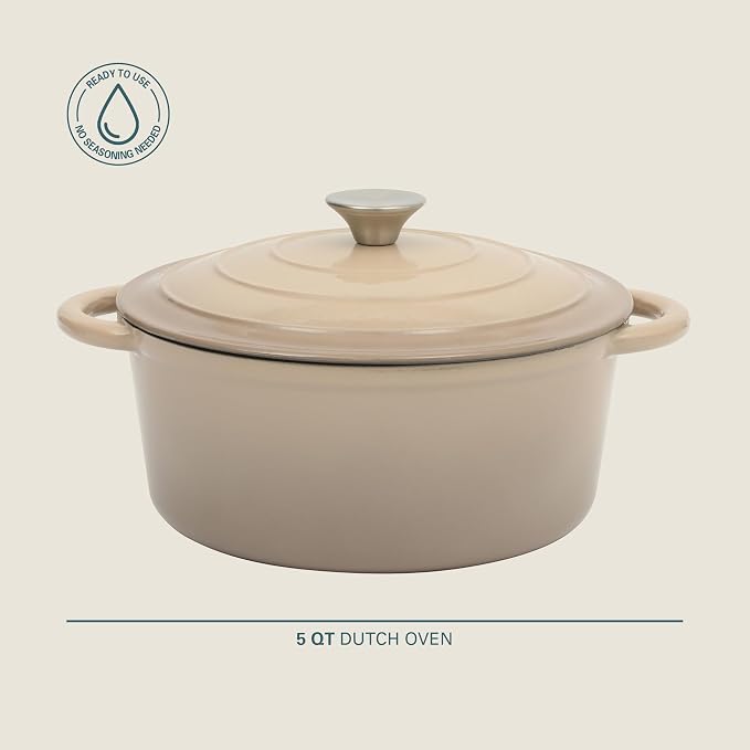 Gibson Home Addlestone 5 Qt Enameled Cast Iron Dutch Oven Pot - Image 2