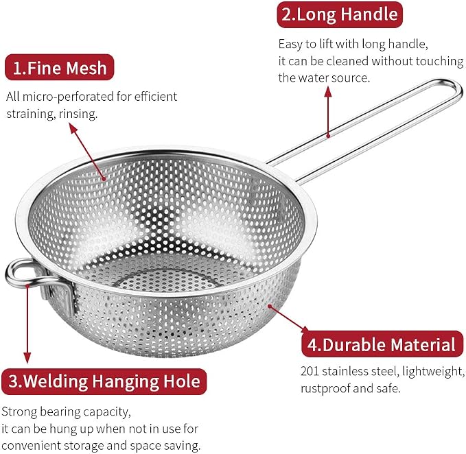 Stainless Steel Colander Fine Mesh Colander - Image 3