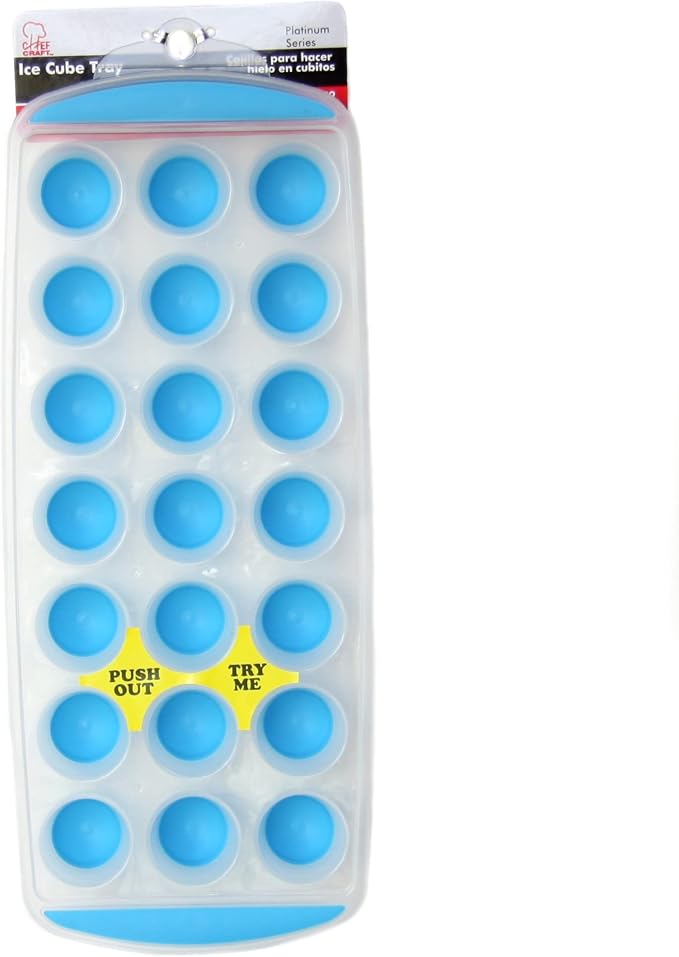Chef Craft Select Plastic Ice Cube Tray, 11 inch in length yields 21 cubes - Image 2