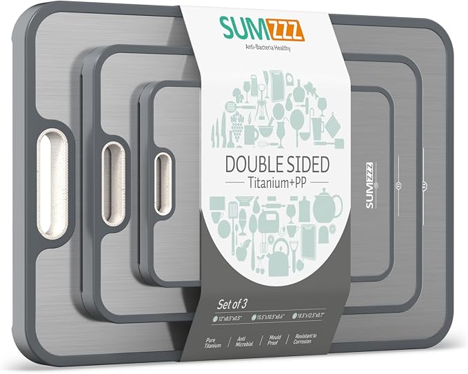 Titanium Cutting Board, Double Sided Food Grade Pure Titanium/PP, Cutting Board by Titanium