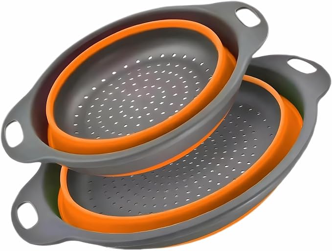Silicone Colander Collapsible Strainers Set by Youxiupinpai