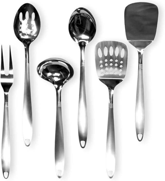 Chef Craft Select Kitchen Tool and Utensil Set, 6 Piece Set, Stainless Steel by ChefCraft