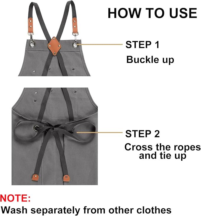 ZOMAO Chef Apron for Women Men - Image 8