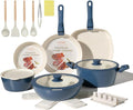 23Pcs Ceramic Cookware Set Non Stick Pots and Pans Set Non Toxic by COICUR