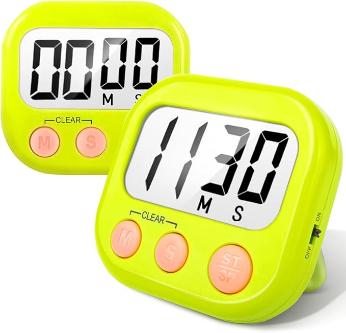 2 Pack Kitchen Timers Loud Ring Digital Timers by AOUCE