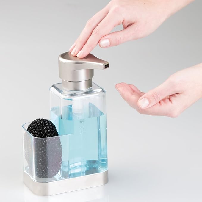 mDesign Modern Plastic Kitchen Sink Countertop Liquid Hand Soap Dispenser Pump - Image 5