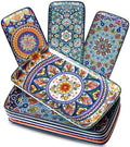 glowworm 10.5 Inch Rectangular Dinner Plates, Ceramic Salad Plates Set