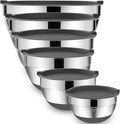 Umite Chef Mixing Bowls with Airtight Lids，6 piece Stainless Steel Metal by UmiteChef