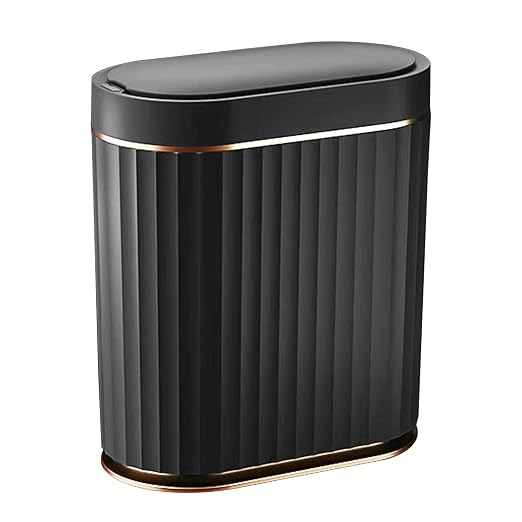 ELPHECO Black Bathroom Trash Can by ELPHECOUSA