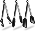 HST Tongs for Cooking with Silicone Tips, Non Stick Kitchen Tongs with Silicone by HST