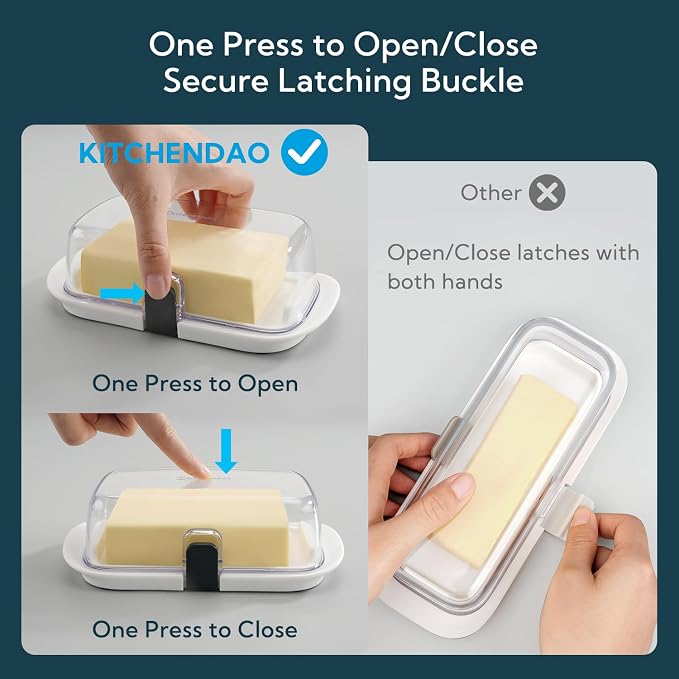 KITCHENDAO Large One-handed Butter Dish - Image 2