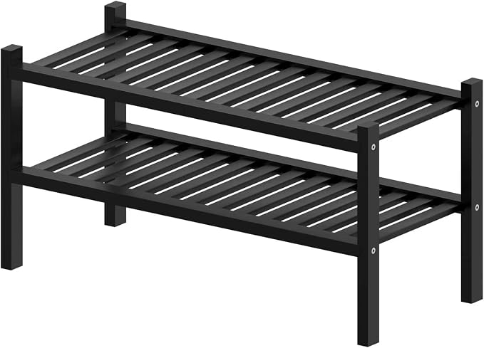 ROMGUAR CRAFT 2 Tier Bamboo Shoe Rack - Image 7