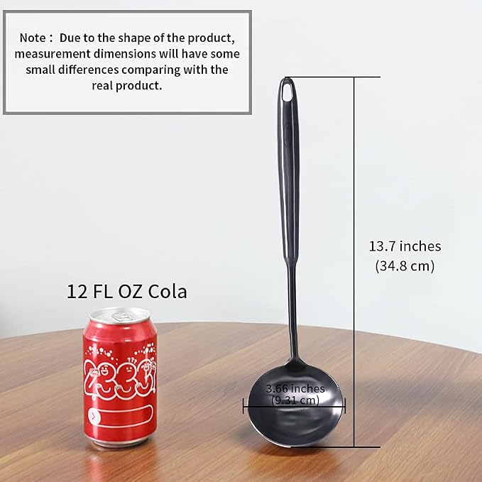 Newness Soup Ladle, Durable 304 Stainless Steel Soup Spoon - Image 8
