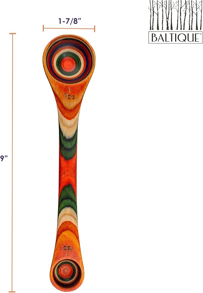 Totally Bamboo Baltique Marrakesh Collection 2 in 1 Wooden Measuring Spoon - Image 5
