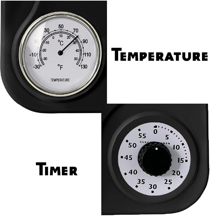 Lily's Home - 9.5 Inch x 12.5 Inch - Retro Kitchen Wall Clock, Vintage Wall - Image 6