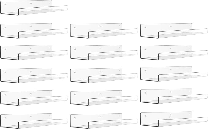 upsimples 16 Pack Acrylic Shelves by upsimples