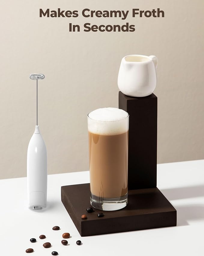 SIMPLETASTE Milk Frother Handheld Electric Foam Maker, Drink Mixer - Image 3