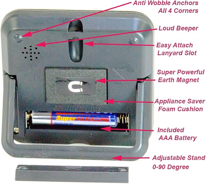 Elegant Digital Kitchen Timer Stainless Steel - Image 3