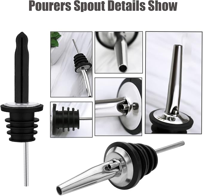 Pafusen 12 Pack Liquor Bottle Pourers, Liquor Pour Spout - Image 8
