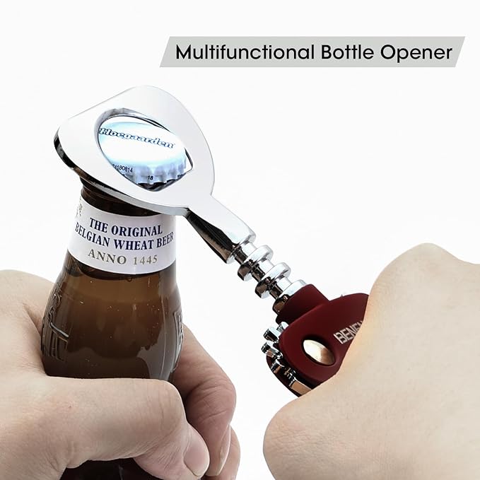 Beneno Wine Opener, Zinc Alloy Premium Wing Corkscrew - Image 2