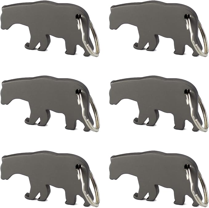 Swatom Black Bear Keychain Bottle Opener Beer Opener Tool Key Tag Chain Ring by SWATOM