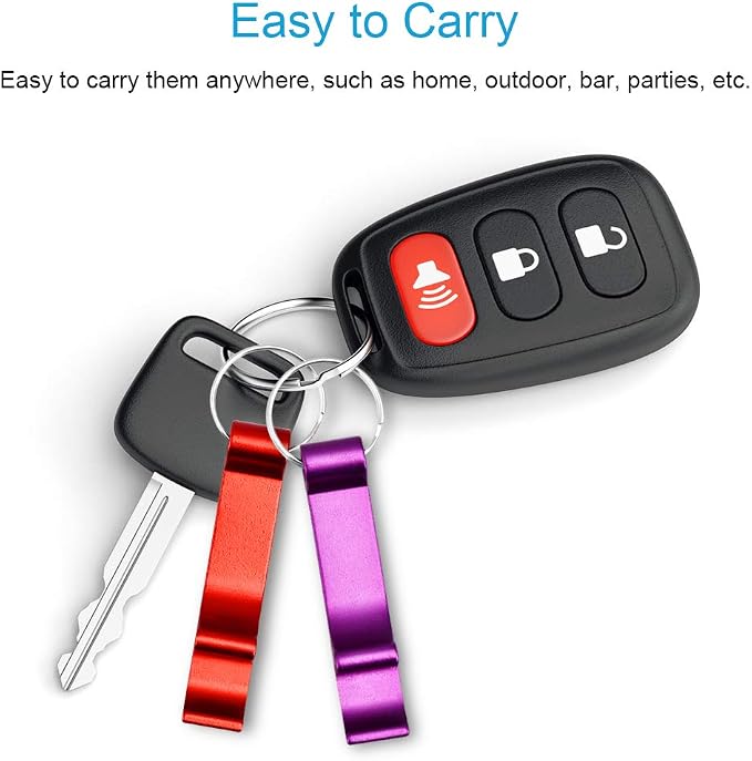 Mcyye 6PCS Colorful Mcyye Beer Bottle Openers, Premium Metal Keychain Bottle - Image 4