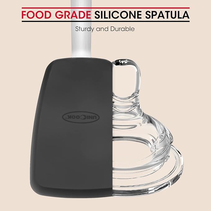 Unicook 2 Pack Flexible Silicone Spatula, 600F Heat Resistant, Crepes and More - Image 9