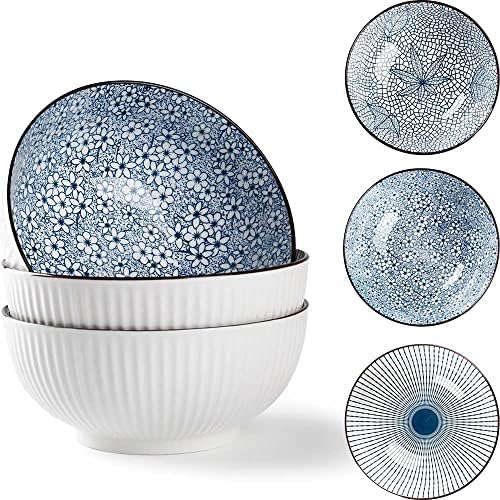 Houlu 60 oz Pho Bowls, Large Soup Bowl, Japanese Ramen Bowl Set
