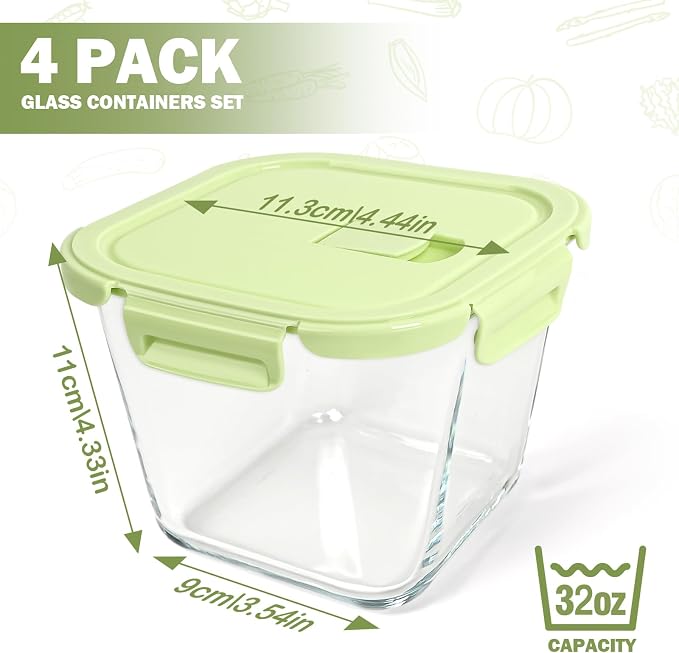 Glass Soup Containers with Lids 32oz - Image 2