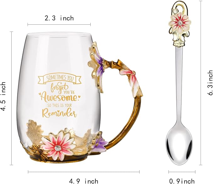OEAGO Birthday Gifts for Women Mom Plastic Tea Cup Mothers Valentines Day Gifts - Image 2