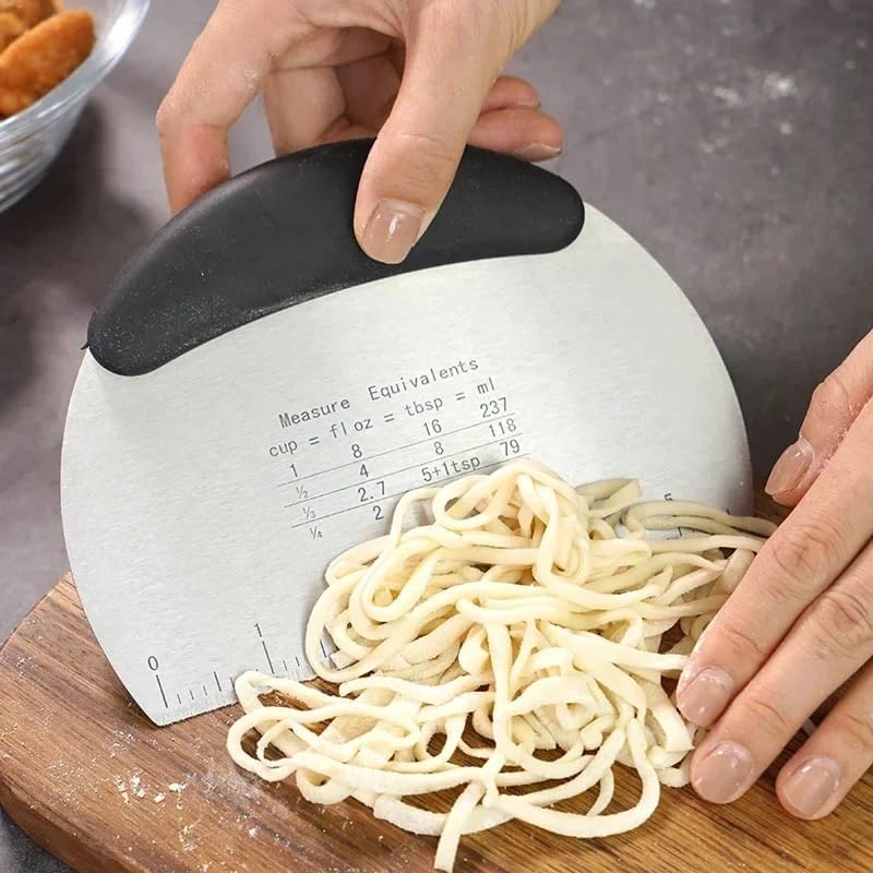 Stainless Steel Dough Scraper Cutter Multi-Function Pastry Bench Knife