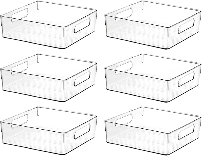 Clear Plastic Storage Bins, Pantry Organizers and Storage or Kitchen by ShelfShaper
