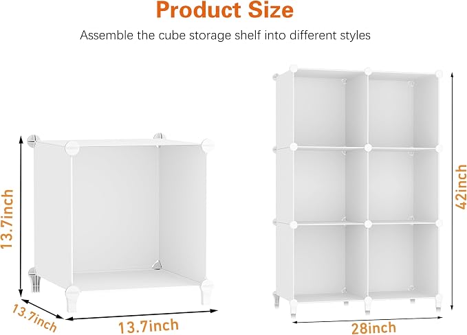 HOMIDEC XLarge Cube Storage Organizer, 13.7 Inch Closet Organizer Storage - Image 2