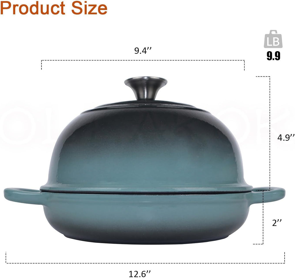 Dutch Oven for Bread Baking, Enameled Cast Iron Dutch Oven Pot with