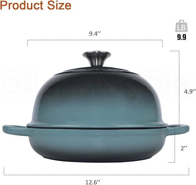 Dutch Oven for Bread Baking, Enameled Cast Iron Dutch Oven Pot - Image 3