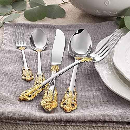 KEAWELL Luxury 65-Piece 18/10 Stainless Steel Flatware Set