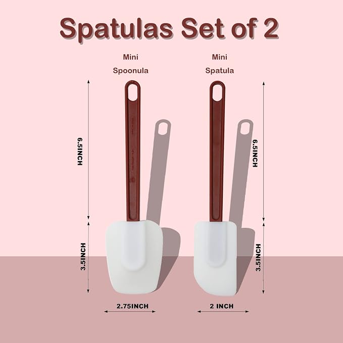 10 INCH Silicone Spatulas Heat Resistant Heavy Duty Rubber Spatulas Commercial - Image 2