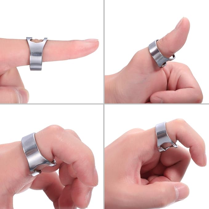 Boao 10 Pieces Bottle Opener Ring stainless Steel Beer Finger Bottle Opener - Image 4