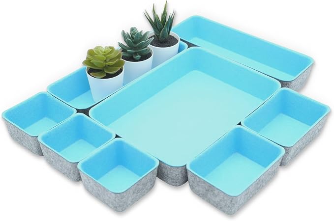Welaxy Drawer organizers bins dividers storage trays shallow organizing box - Image 2