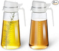 Auto Flip Glass Olive Oil Dispenser Bottle by Meterga