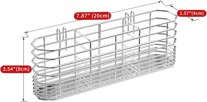 JAQ Utensil Holder for Sink, Sus304 Stainless Steel Rust Free Silverware - Image 3