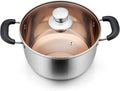 P&P CHEF 6 Qt Stockpot with Lid, Stainless Steel Cooking Stock Pot by PPCHEF