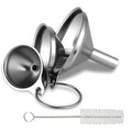 Stainless Steel Kitchen Funnel, Medium and Small Three-piece Set by Unknown