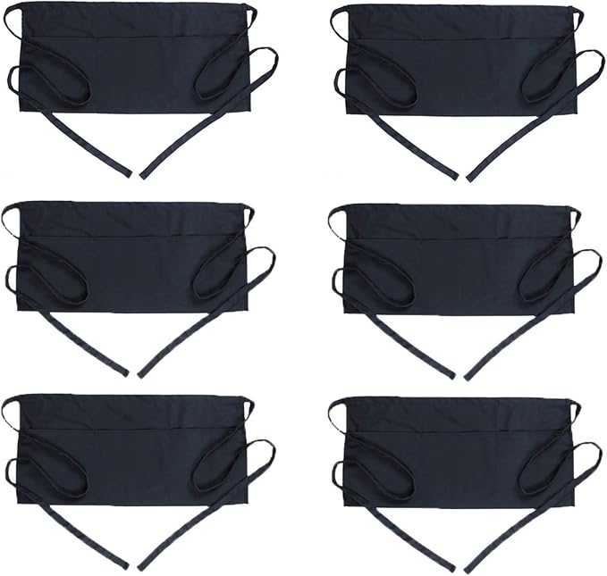 BOHARERS Waist Apron with 3 Pockets 6 Pack by BOHARERS