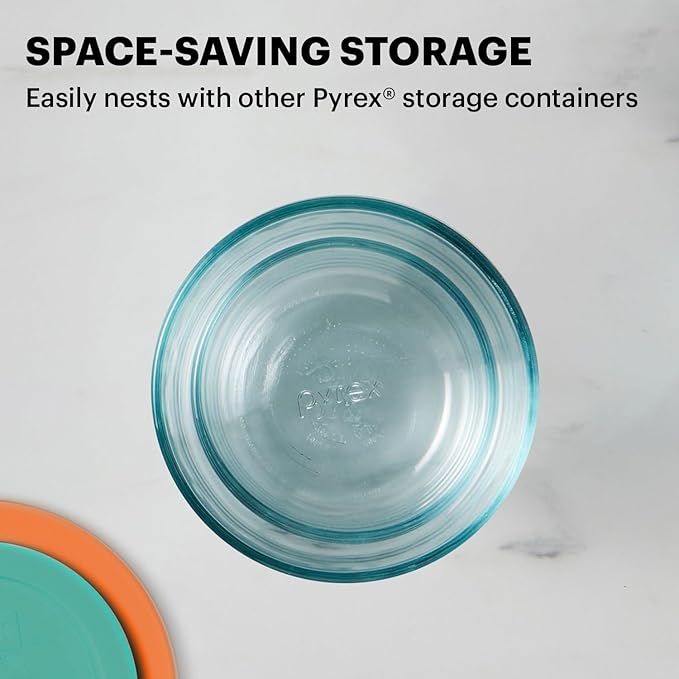 Pyrex Simply Store Small Glass Food Storage Containers Set, Meal Prep Containers - Image 3