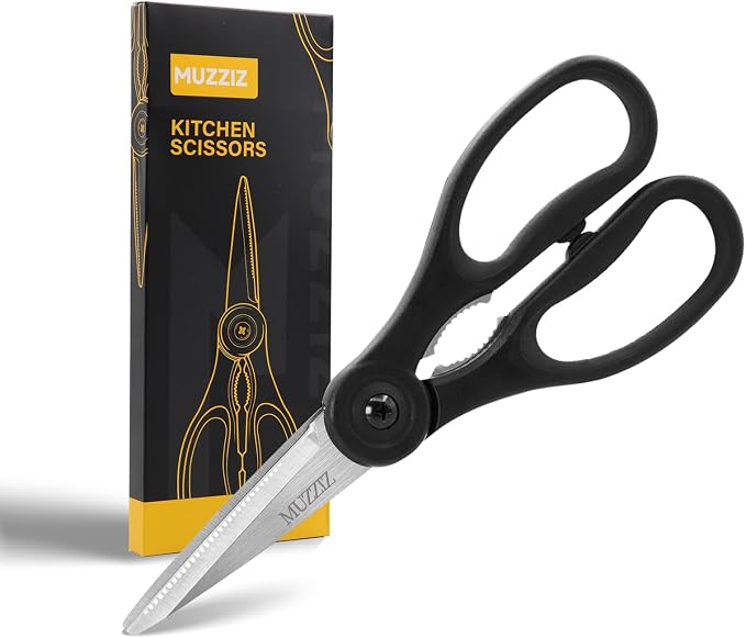 Kitchen Scissors All Purpose, Heavy Duty Stainless Steel Kitchen Shears by muzziz
