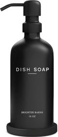 Black Glass Dish Soap Dispenser by BrighterBarns