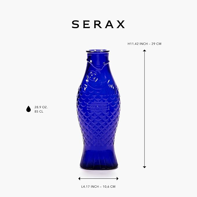 Serax Glass Water Pitcher | Fish & Fish glassware by Paola Navone | Wine Carafe - Image 2