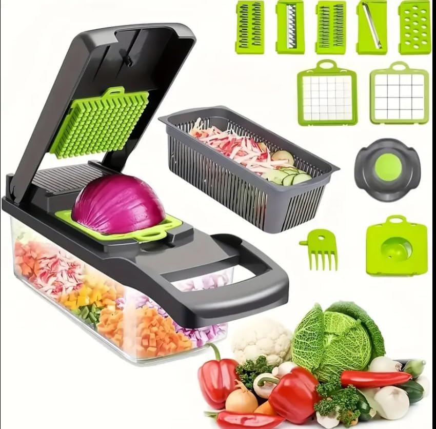 15-in-1 Vegetable Chopper and Spiralizer, Black